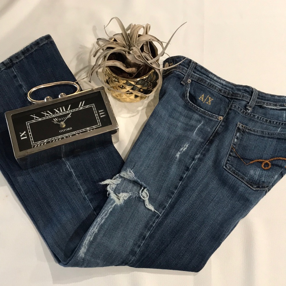 [ A r m a n i E x c h a n g e ] AX Distressed jean